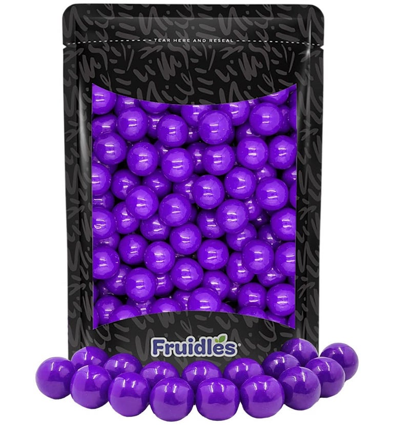 Fruidles Gum Balls Fruit Flavored, Candy Buffet Treats, Machine Size Refills, Kosher Certified Parve, 1" Inch (Grape, Half-Pound) - Image 2